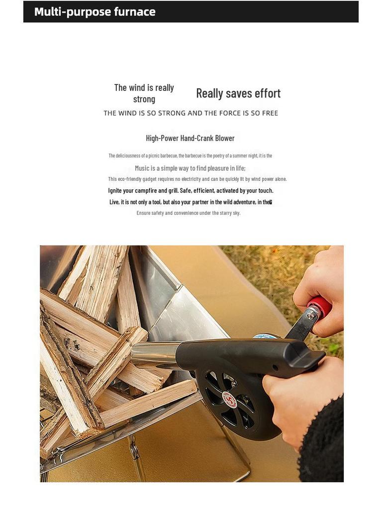 CLS Portable High Wind Blower for Outdoor Camping, Barbecue, and Fire Starting