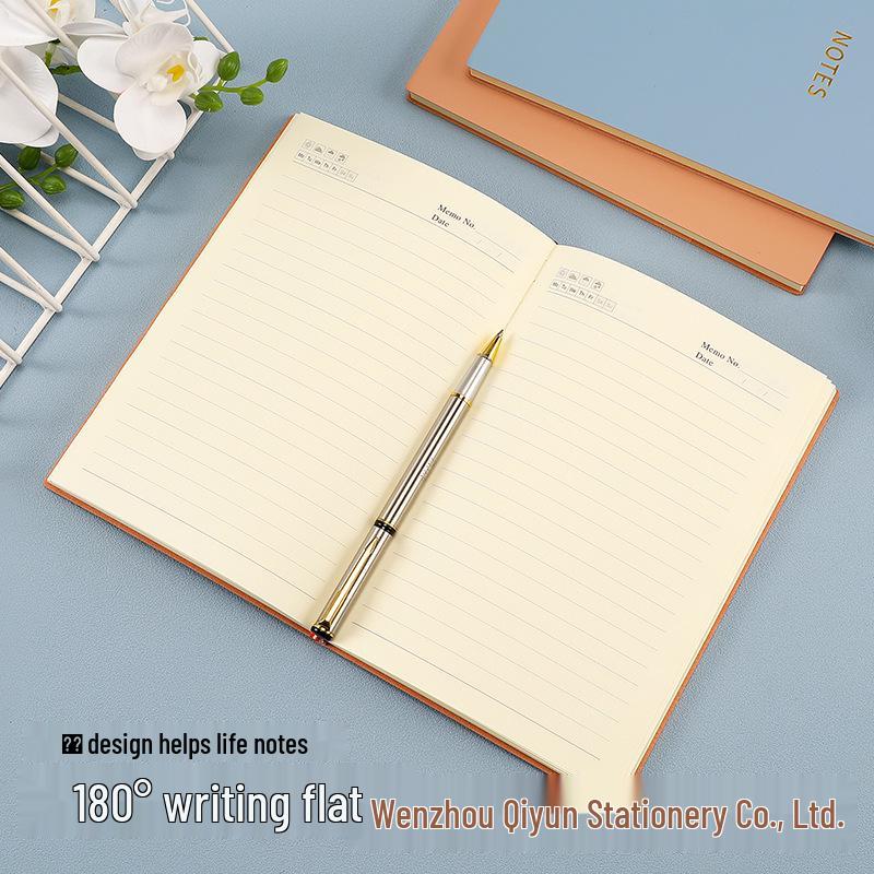 Large Thick Loose-Leaf Meeting Minutes Notebook - A5/B5, Simple Design