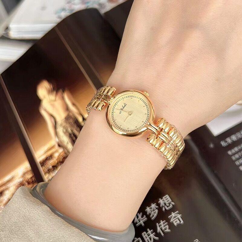 Bracelet Steel Belt Women S Watch Rudolph Watch Medieval Niche Gold Watch Light Luxury Diamond Surface