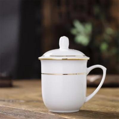 Ensemble de 4 Tasses de Bureau en Céramique avec Couvercles