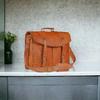 Genuine Vintage Brown Leather Messenger Bag Shoulder Laptop Bag Briefcase