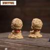 Yixing Zisha King Sun Wukong Monkey Incense Holder Tea Pet Handmade Tea Sculpture Tea Figurine Play Toys Tea Statue Ornaments