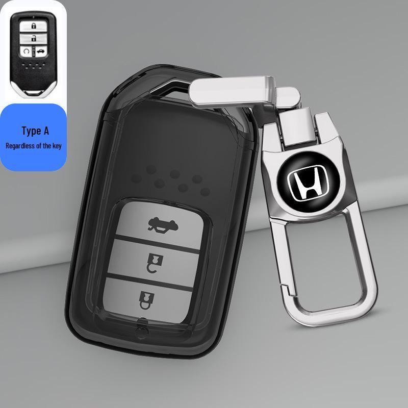 Honda Key Case for Civic, Accord, CRV, Vezel, URV, Avancier, Fit, Crider, Integra, Breeze - Transparent Shell