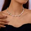 Boho Beach Style Starfish Necklace For Women Colorful Irregular Stone Beads Choker Neck Chain Girl Summer Party Vacation Jewelry
