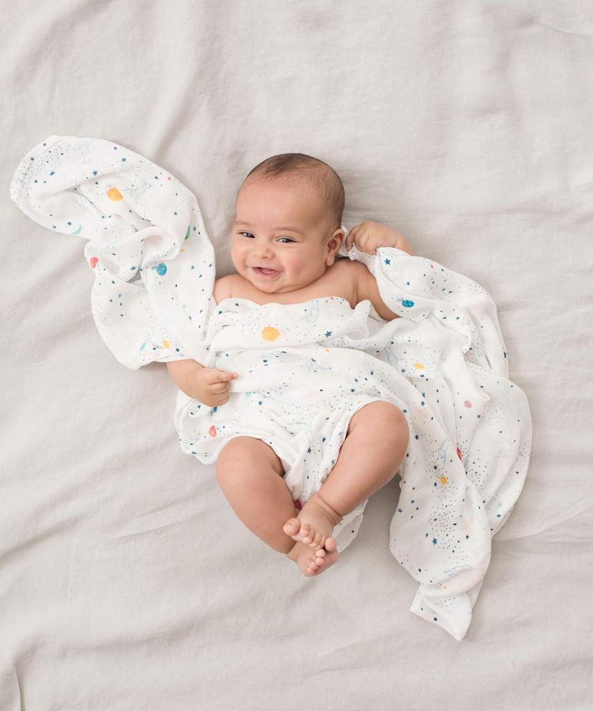 Wickeltuch Gaze Baby, Japanisches Produkt, Aden Anais Wickeltuch 3er Set, Stargaze Silky, 120 x 120 cm, Aiden und Anais Wickeltuch Baby Neugeborenes 9227J [Echt + Weich]