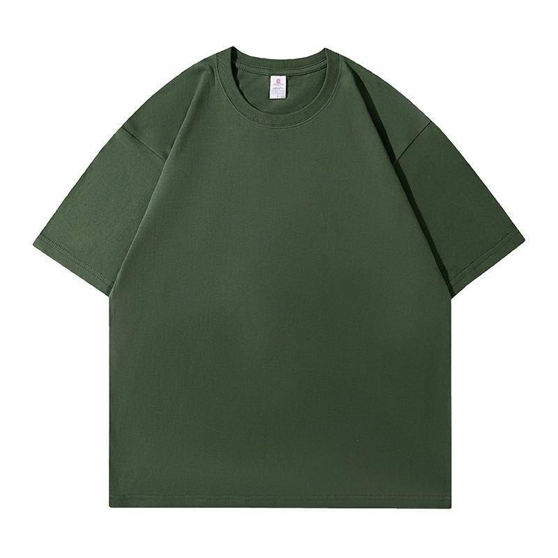 Damen Einfarbig Kurzarm Frühling und Sommer Modelle von Einfarbig T-Shirt Baumwolle Kurzarm Lose Hundert Tops