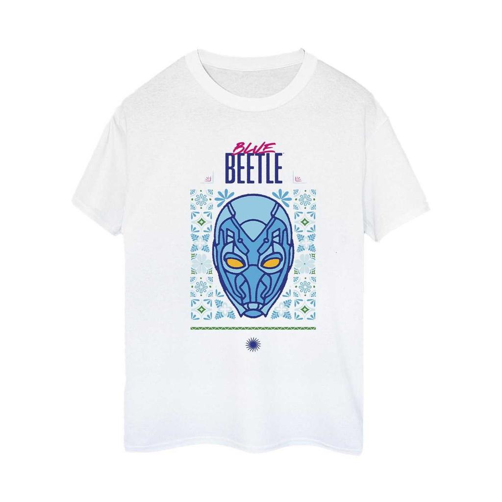 Blue Beetle Womens/Ladies Helmet Cotton Boyfriend T-Shirt