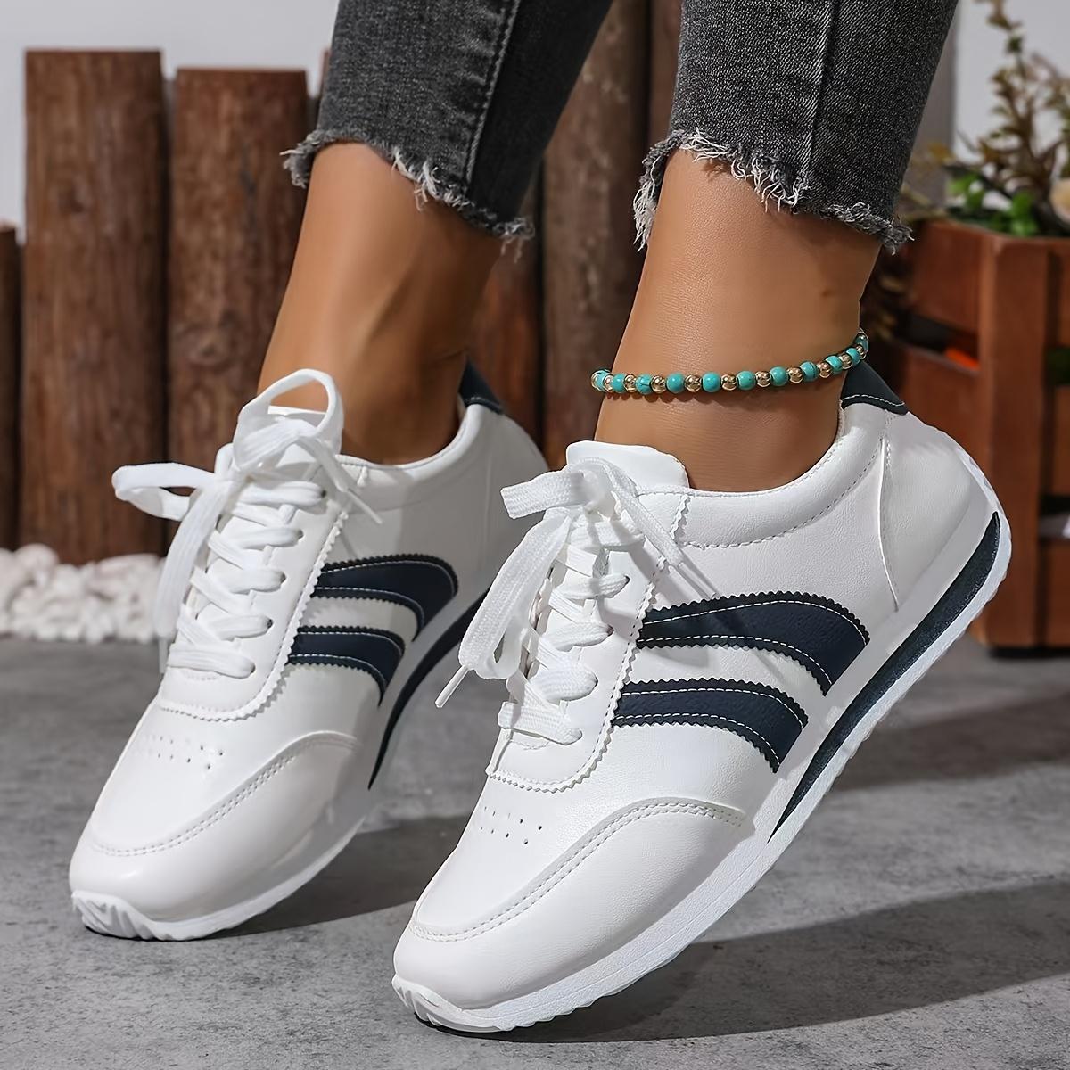 

New Lace-up Casual Sports Shoes, Soft-soled Versatile Forrest Gump Shoes, Flat Anti-slip Student Shoes, Soft Leather White Sneakers 43