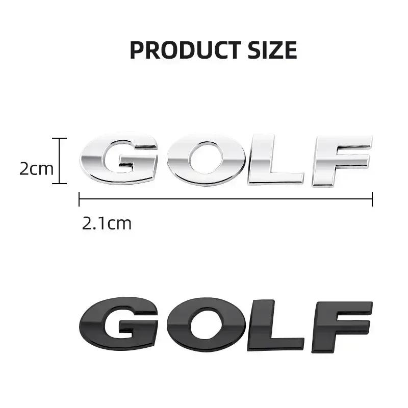 3D ABS GOLF Black Silver Chrome Sticker Car Styling Auto Rear Trunk Letters Logo Labeling Decal Badge Emblem For Volkswagen VW