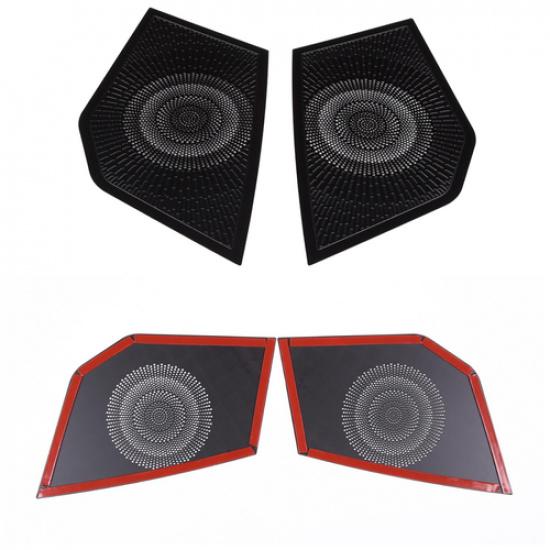 Black Steel Console Dashboard Horn Mesh Cover Trim For Toyota Tundra -2024