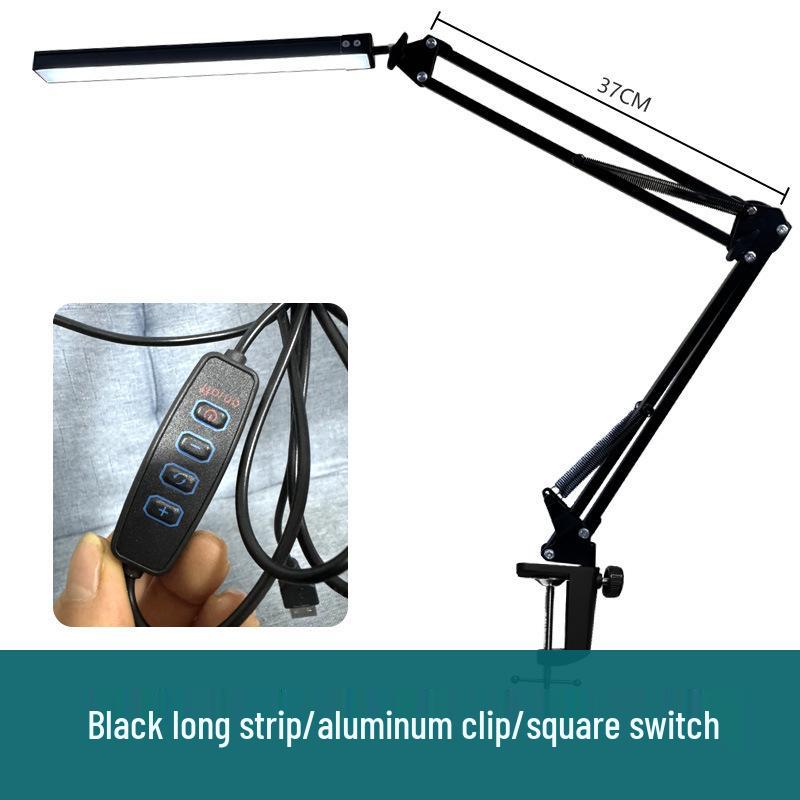 LED Foldable Long Arm Nail Lamp & Eye-Protection Desk Light for Reading & Bedside