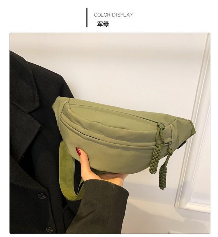 Стильная городская простая нейлоновая сумка-тоут для женщин с шикарным плечевым ремнем и универсальным дизайном зелёный