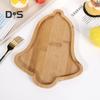 Christmas Snack Tray Bamboo Serving Plate Decorative Platter Nuts Display Desktop Food Tray Modern Home Fruit Bowl Christmas Tree Shape Party Snacks