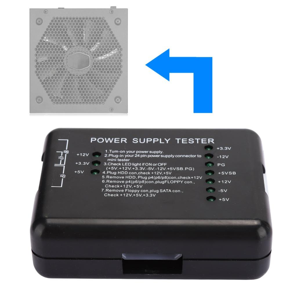 LED Indicator Light Power Supply Tester 20/24 Pin Computer Power Supply Checker  PC Power Supply