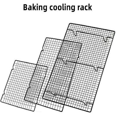 Σχάρα Ψύξης Ψησίματος Μαύρη Αντικολλητική Τετράγωνη Σχάρα Ψύξης Κέικ Ψωμιού & Δίχτυ Στεγνώματος Για Εργαλεία Ψησίματος Φούρνου