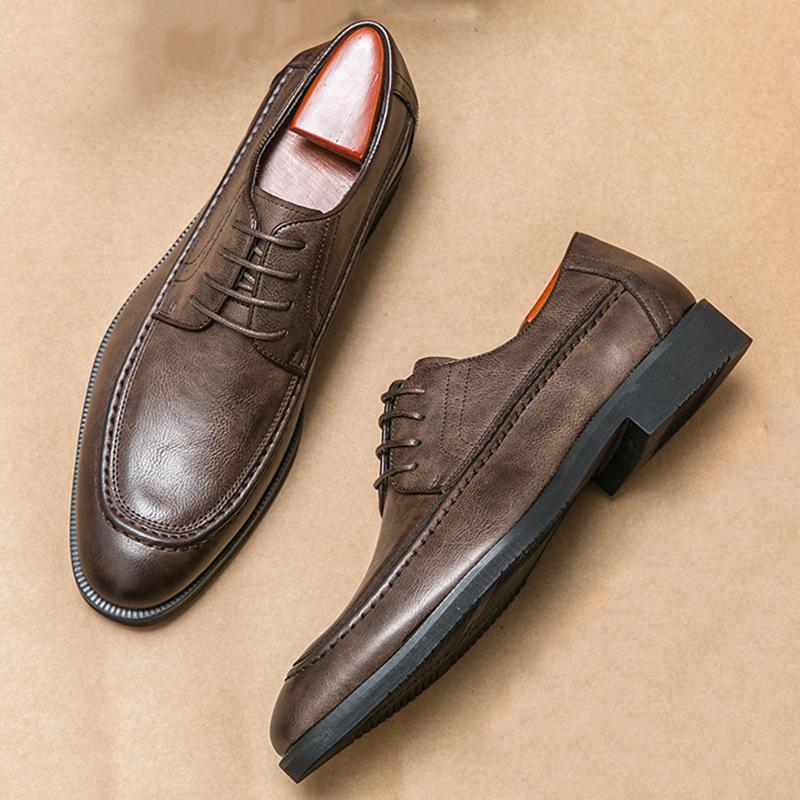 Fashion Luxury Designer Fashion New Men's Black Brown Formal Lace Up Oxfords Shoes Male Wedding Dress Prom Homecoming Zapatos Hombre