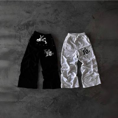 ZYLLO Y2K Pantalones de Chándal Streetwear Nuevos Hombre Mujer Joggers Harajuku Hip Hop Bordado Gráfico de Letras Pantalones Oversize Góticos Casuales