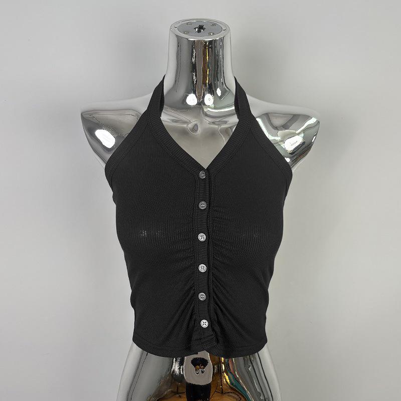 Korean Dongdaemun Slimming Sexy Halter Tank Top for Women