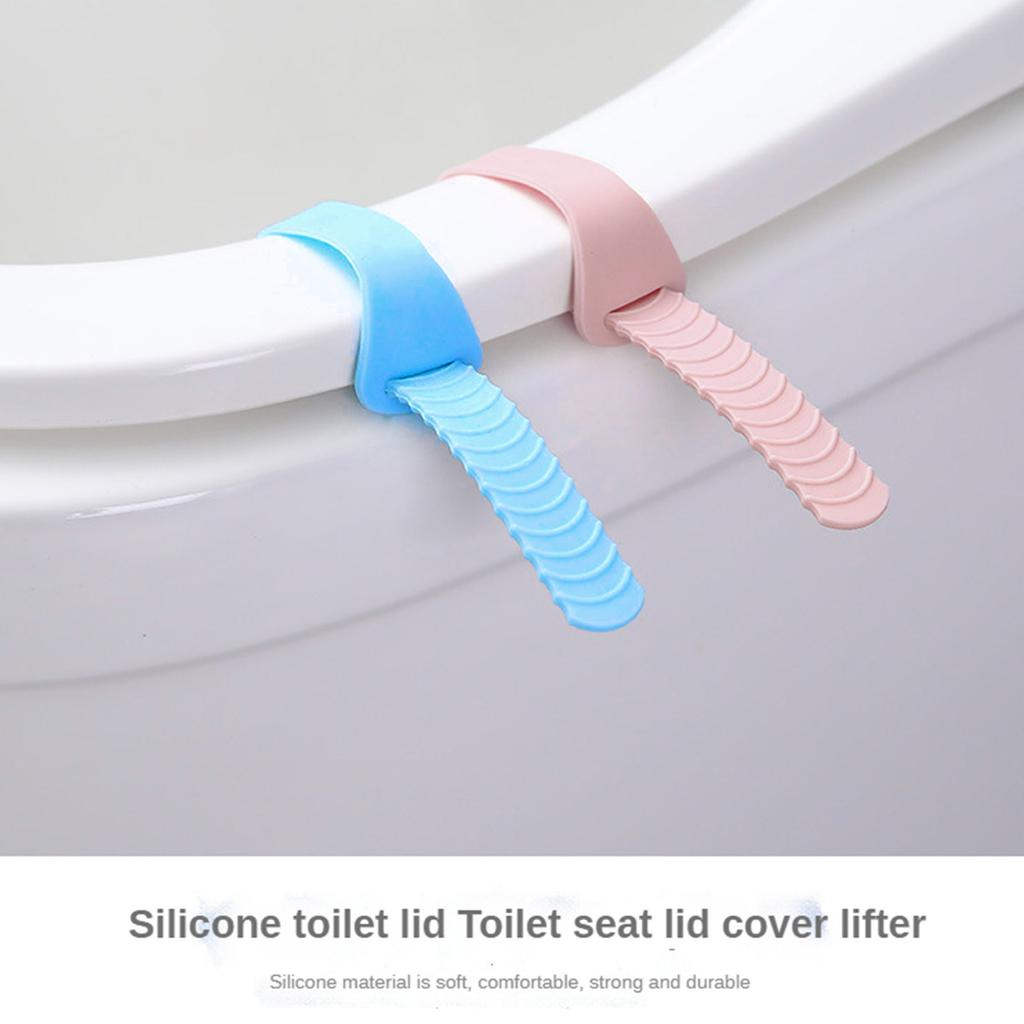 Universal Toilet Bowl for Seat Silicone Raise Lifter Avoid Touching Toilet for Seat Pad Handle Clean & Convenient Non-st