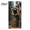 Trash Can Labels Stickers Self-Adhesive Waterproof Outdoor Garbage Bin Decoration Decals Simulation Animal Plant Themes Weather-Resistant