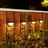 LED Solar Fence Lights Outdoor IP65 Waterproof Wall Lights Corrugated Lights for Fence Terrace Garden Path Decorative Lights