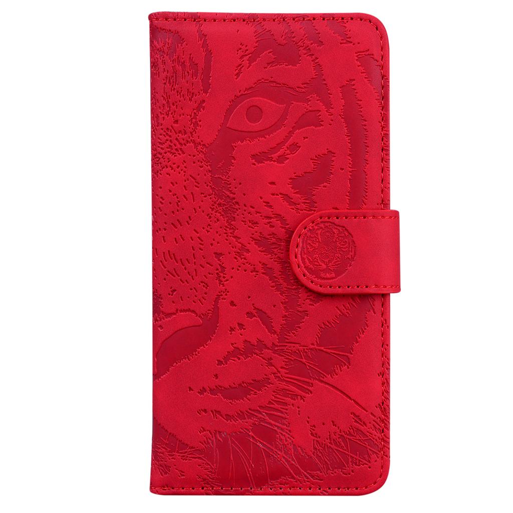 PU Leather Phone Stand Shell for Xiaomi Poco X6 Pro 5G/Redmi K70E 5G Cover Tiger Imprinted Pattern Case