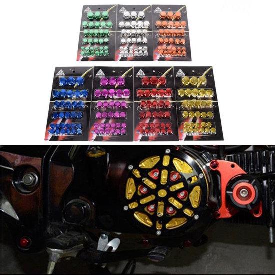 30Pcs Motorcycle Scooter Screw Nut Bolt Caps Cover Decor Motorbike Ornament