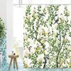 Floral and Bird Pattern Bathing Curtain  Bathroom Letters Shower Curtain Waterproof With 12 Hooks Fishes Home Deco Free Ship