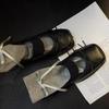 Retro Shoes, Shallow-mouthed Square Toe Single Shoes, One-strap Thick Heel Single Shoes