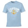 Captain Anchor Nautical Badge Street Distressed Washed Loose Simple Tee