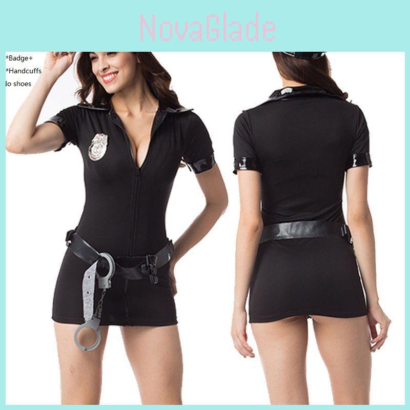 Alluring Sexy Female Cop Uniform Policewomen Costume For Unforgettable Halloween Fun