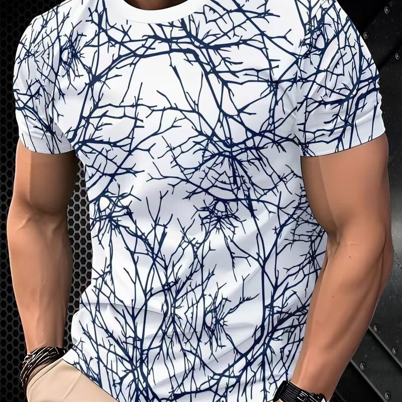 

Round neck short-sleeved T-shirt top, comfortable and breathable fabric, casual and sports style S