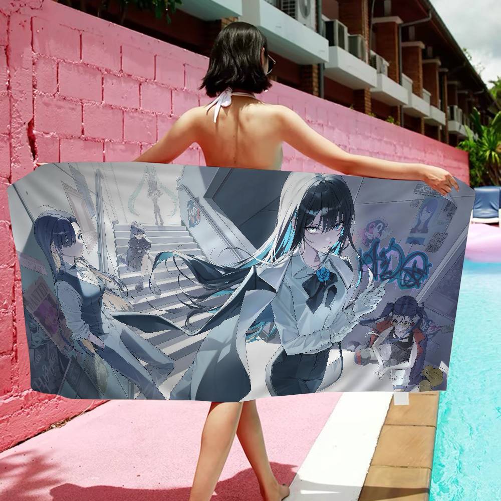 Singer Japaneses Ado Anime Beach Swimming Towel Soft Absorbent Washcloth Children's Gifts For Kids Travel Camping Gym