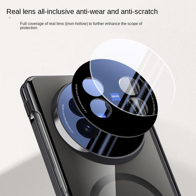 Magsafe Magnetic Transparent Screen Tempered Glass Protect Case For VIVO X Fold 5 Fold5 Spring Hinged Cover