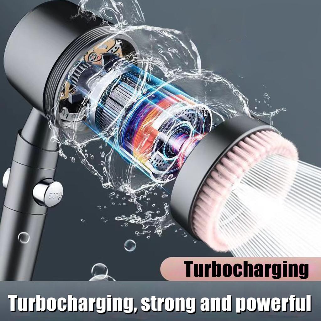 1Pc Shower Head Set, Bathroom Massage Shower Head, Removable Cartridge Design Five Modes Handheld Shower Head