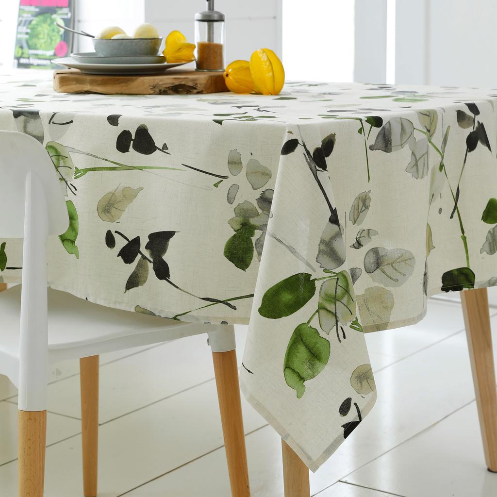 Buy Rectangle Tablecloth 160x200 Cm 100 Cotton Acrylic Coating ASH