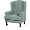 Wingback Chair Covers 2 Piece Wing Chair Slipcover Stretch Slipcover for Wingback Chairs Wing Chair Cover with Elastic Bottom Non-Slip Furniture Cover
