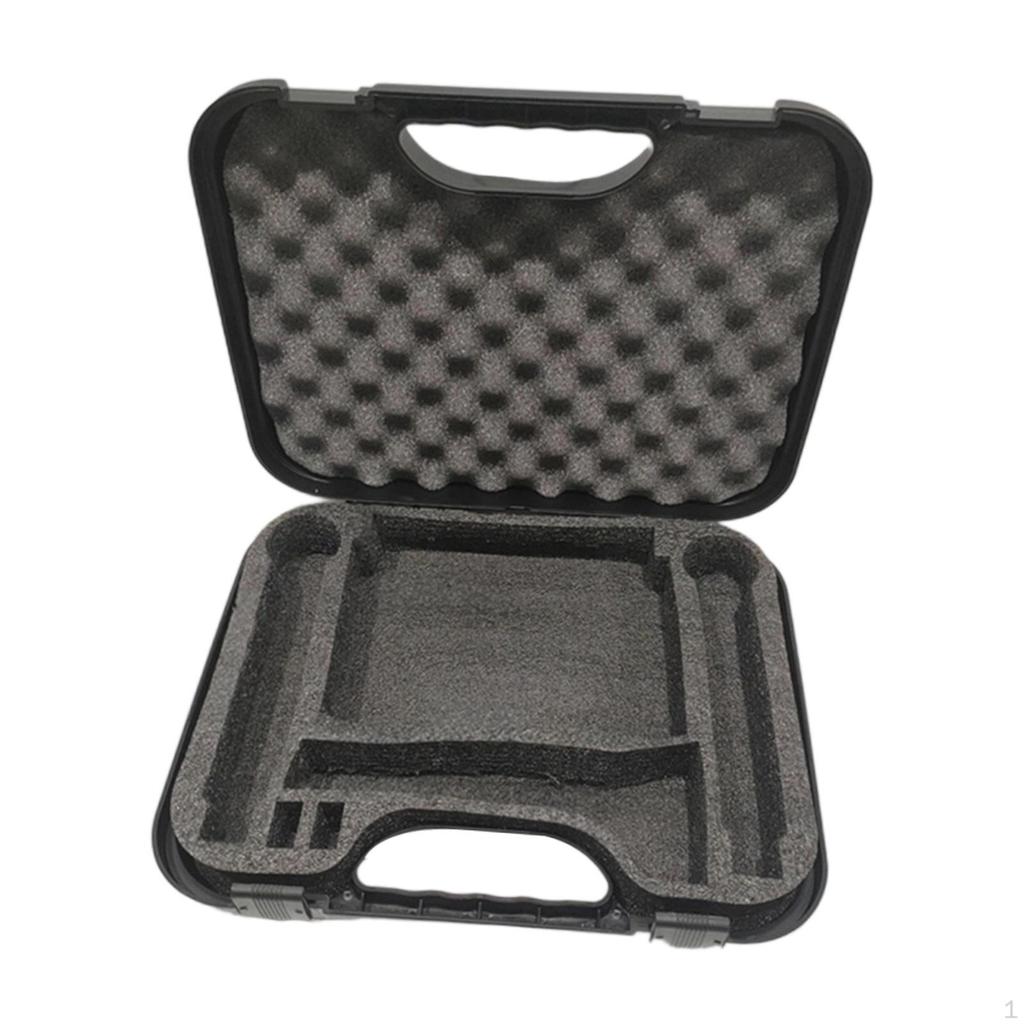 Carry Case Instrument Box with Sponge Lining Impact Resistant Shockproof Mic Storage for