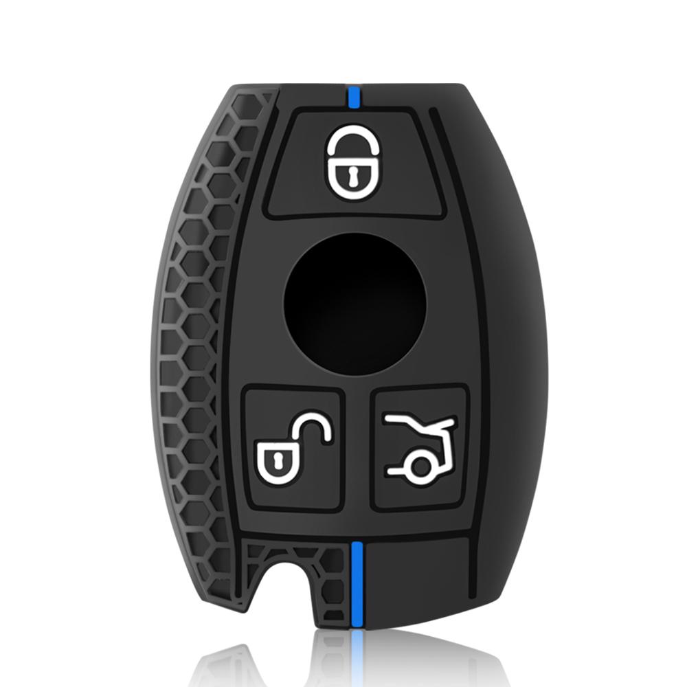 Silicone Car Key Case Cover For Mercedes Benz A B C E Class Gls Gla Glk Glc Cls Cla Amg W204 W205 W212 W463 W176 Keychain Fob