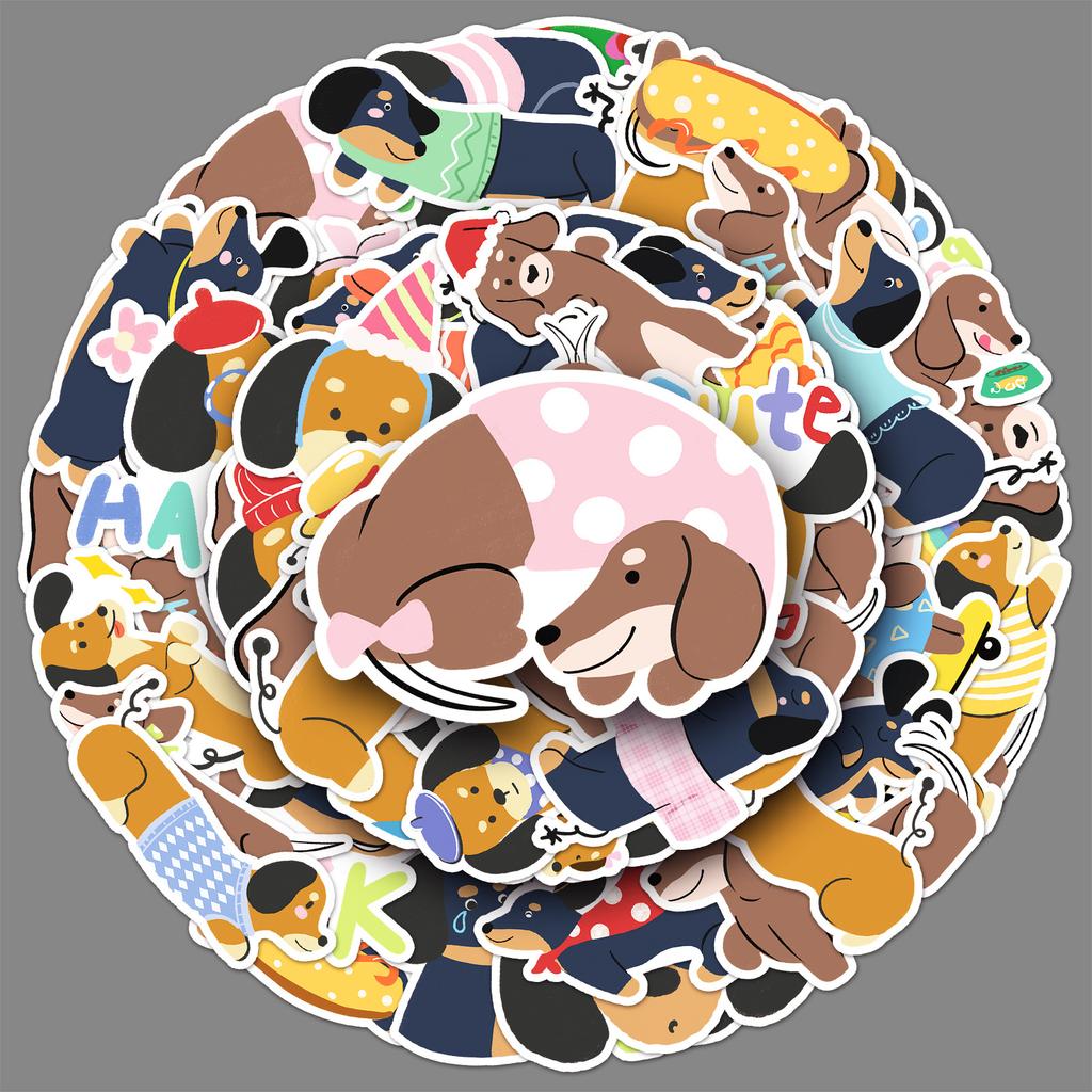 50 Dashu Dog Graffiti Stickers Cartoon Cute Hand Painted Guka Decorative Water Cup Suitcase Mobile Stickers