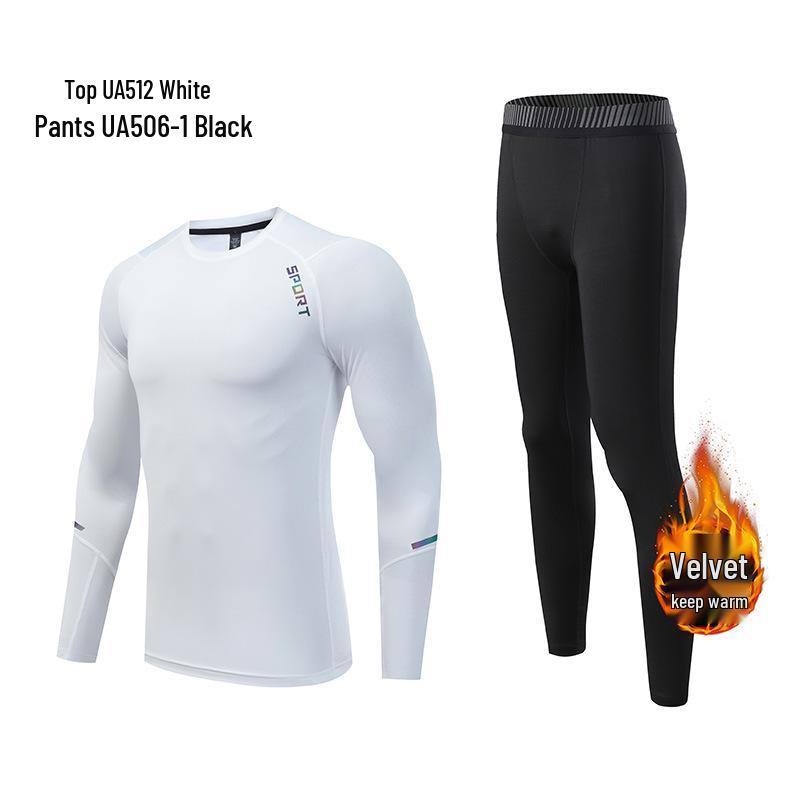Kids' Quick-Dry Long Sleeve Training Set - Velvet Lined, High Elasticity for Autumn/Winter Sports