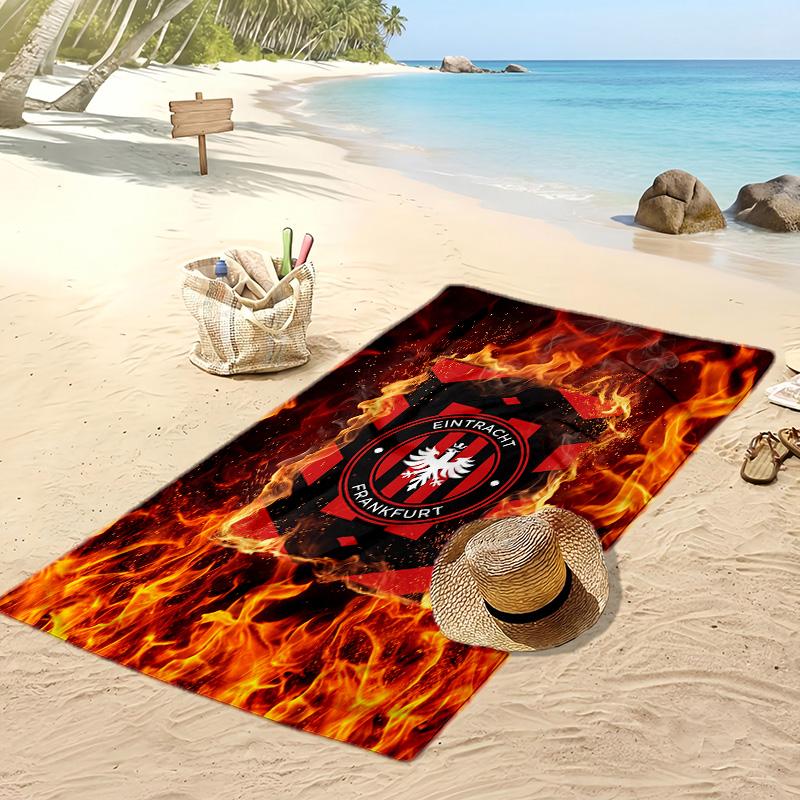 Eintracht Frankfurt Fußball Print Strandtuch, Großes Weiches Schnelltrocknendes Handtuch für Strand Camping Schwimmen