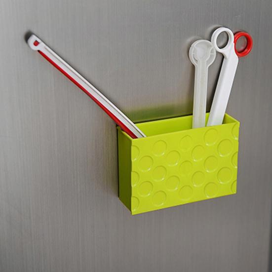 Úložný box Obdélníkový magnetický plastový organizér na lednici Magnet Policový regál do kuchyně