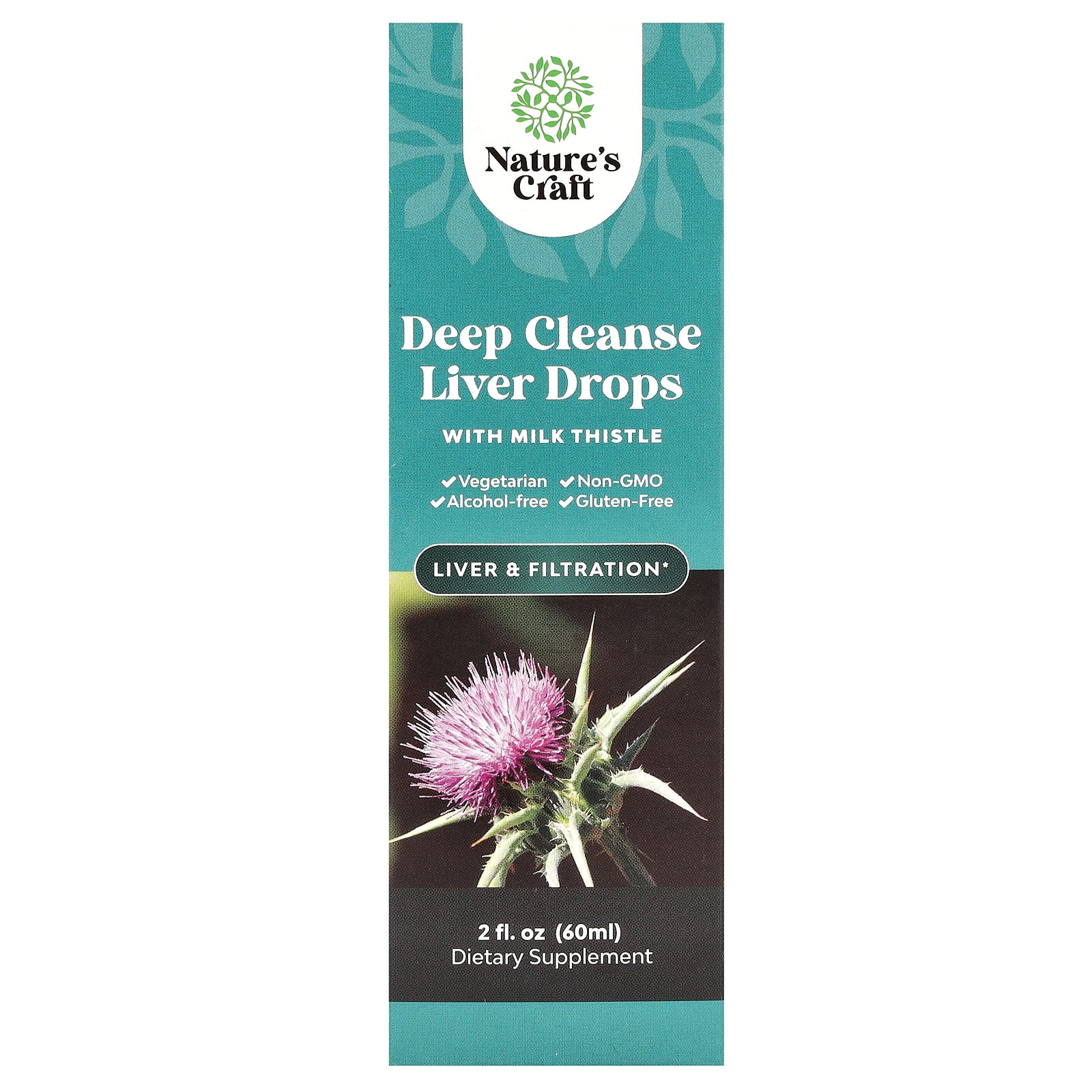 

Nature S Craft, Deep Cleanse Liver Drops, with Milk Thistle, 60 Ml (2 Fl Oz)