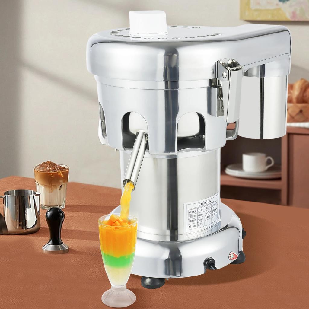 370W 110V Electric Stainless Steel Juicer, for Fruits and Vegetables,Centrifugal Juicer,Juice & Pulp Separation,Low Noise