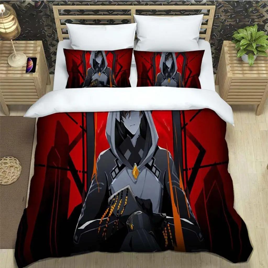 Exquisite 3D Cartoon Genshin Impact Wallpaper Anime Digital Printing Bedding Set Duvet Cover Comforter Bed Kids Girl Boys Gift