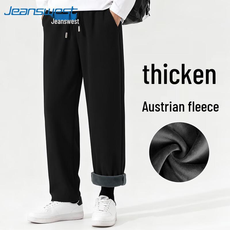 Jeanswest Men's Winter Fleece-Lined Straight-Leg Corduroy Pants