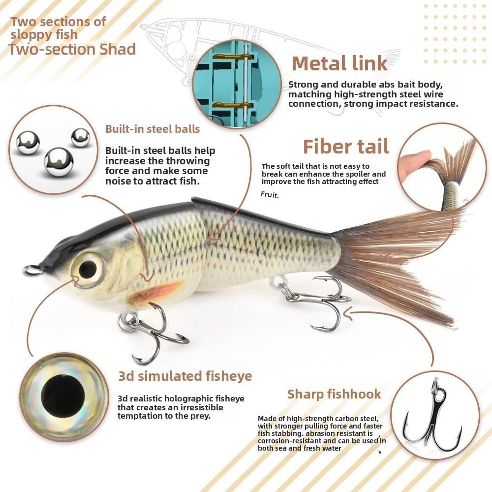Hard Baits Bass Lure Glide Action Swimbait High Performance Artificial Bait  Sea Fishing
