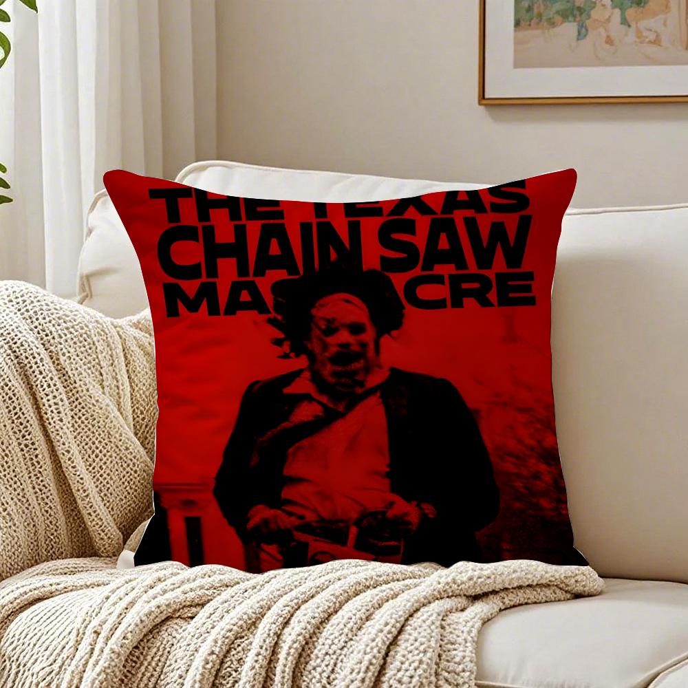 Movie Horror The TTexas Chain Saw MMassacre Cushion Cover Pillowcase Antidustmite Living Room Sofa Decor Cushion Room