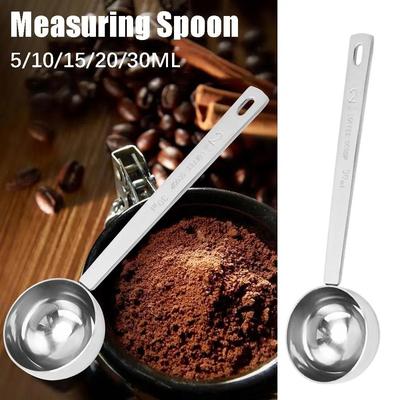 Powdered Milk Mixing Spoon Stainless Steel Tablespoon Coffee Scoop Powder Mixing Spoon Measuring 5/10/15/20/30ML Thicken
